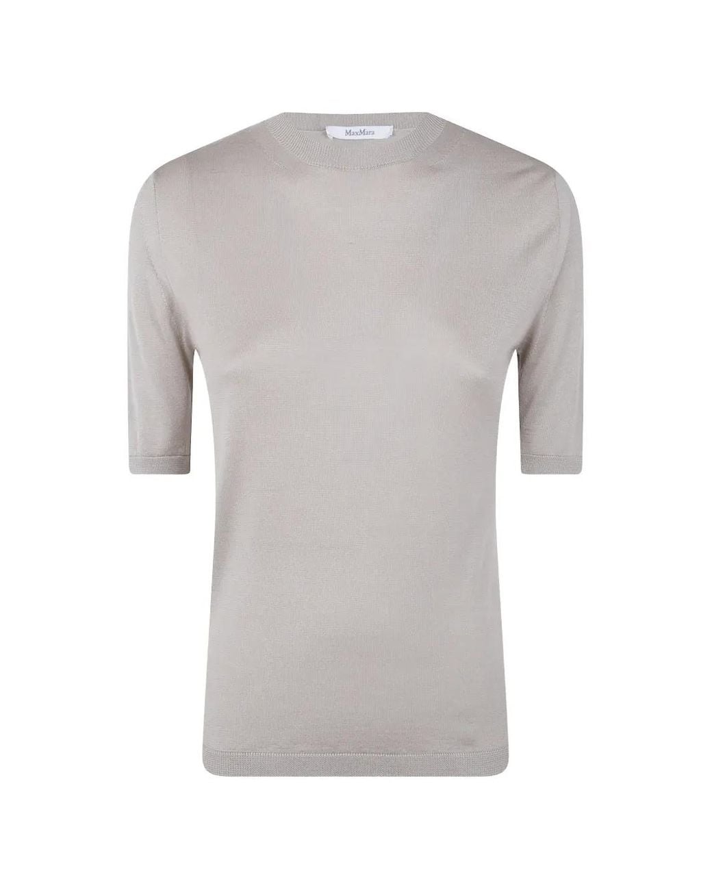 Max Mara Gray Mxm Aceti Short-Sleeve Sweater