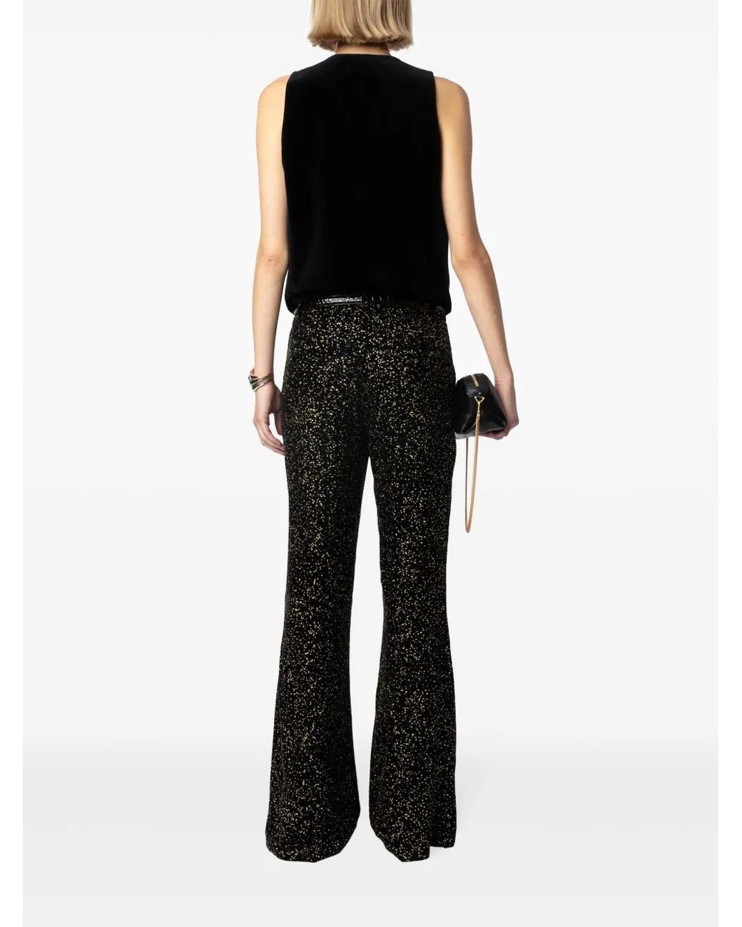 Zadig & Voltaire Black Emaux Velvet Vest