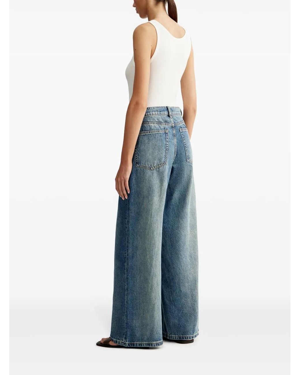 12 STOREEZ Blue Mid-Rise Wide-Leg Jeans