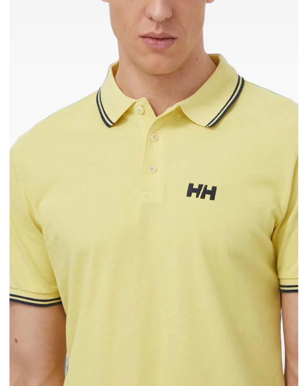 Helly Hansen Yellow Logo-Detail Polo Shirt for men