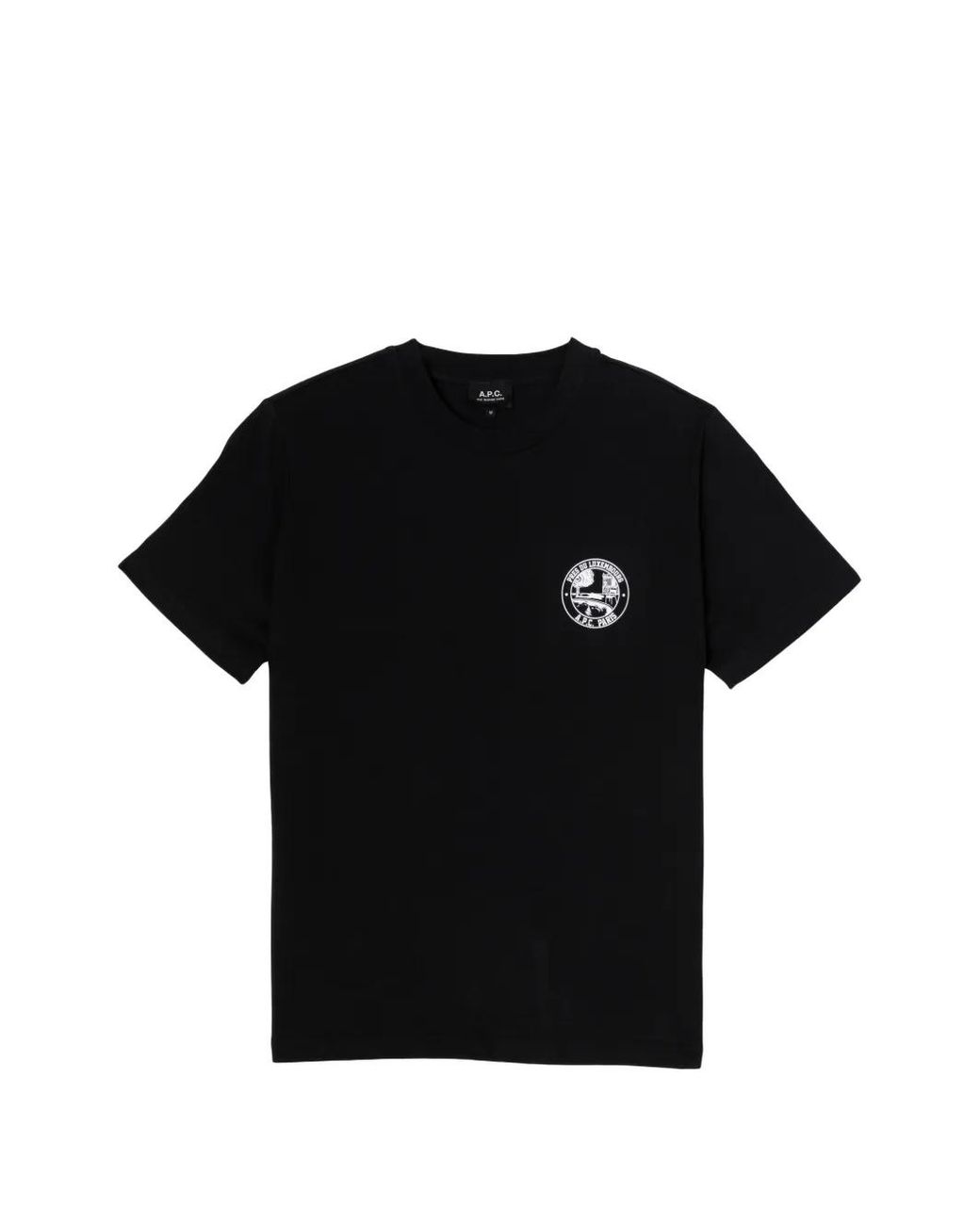 A.P.C. Black Graphic-Print T-Shirt for men