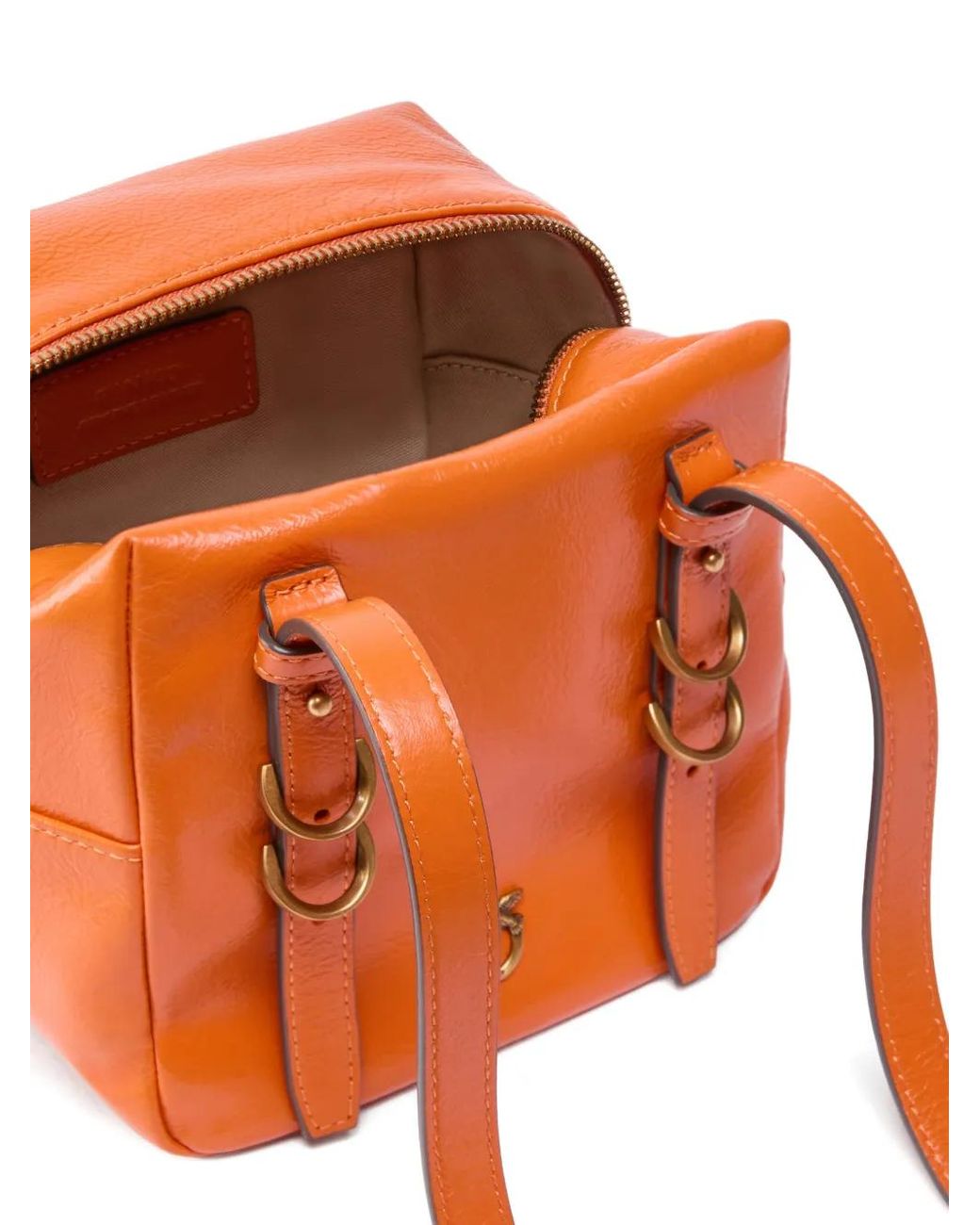 Pinko Orange Cubic Bag Small Crossbody Bag