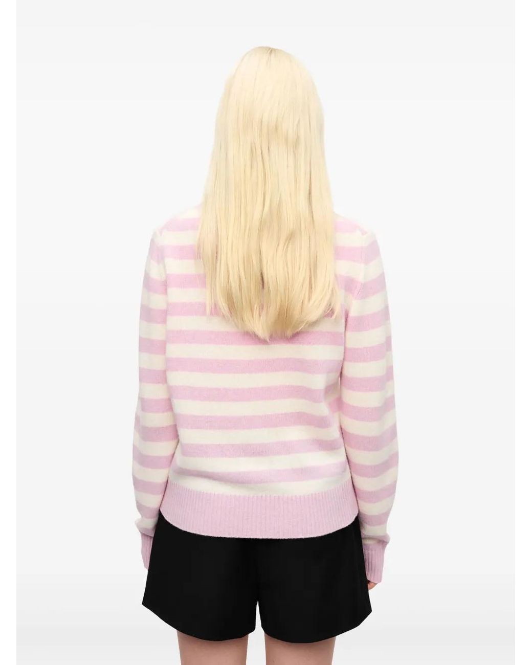 Ganni Intarsia Trui in het Pink