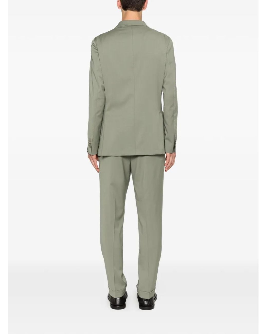 Santaniello Green Pocket Button Suit for men