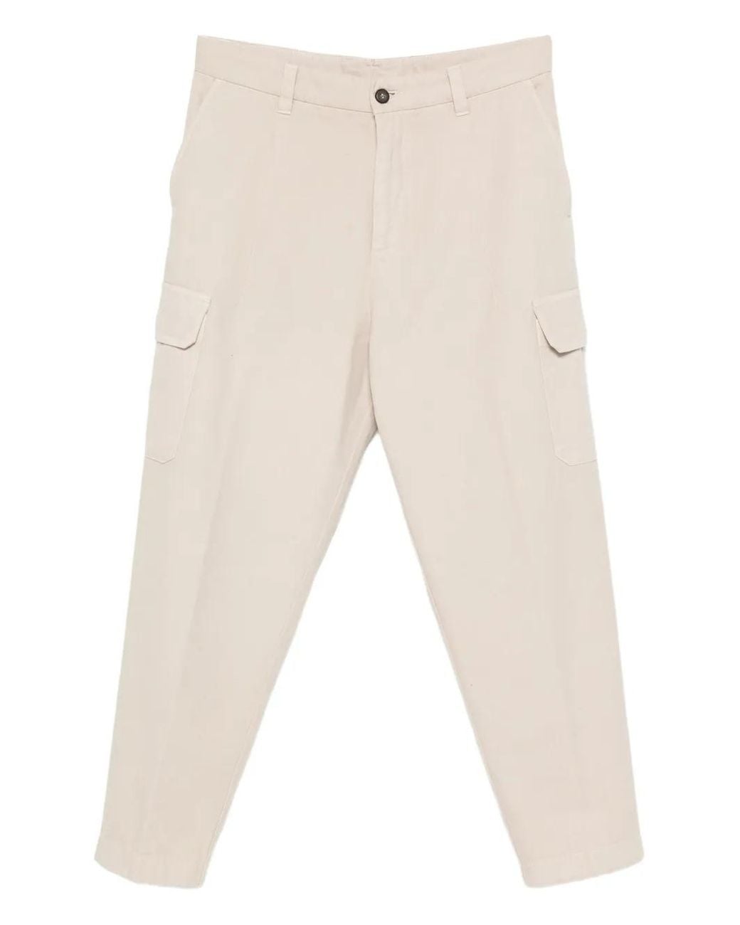 Eleventy Natural Cotton Cargo Pants for men