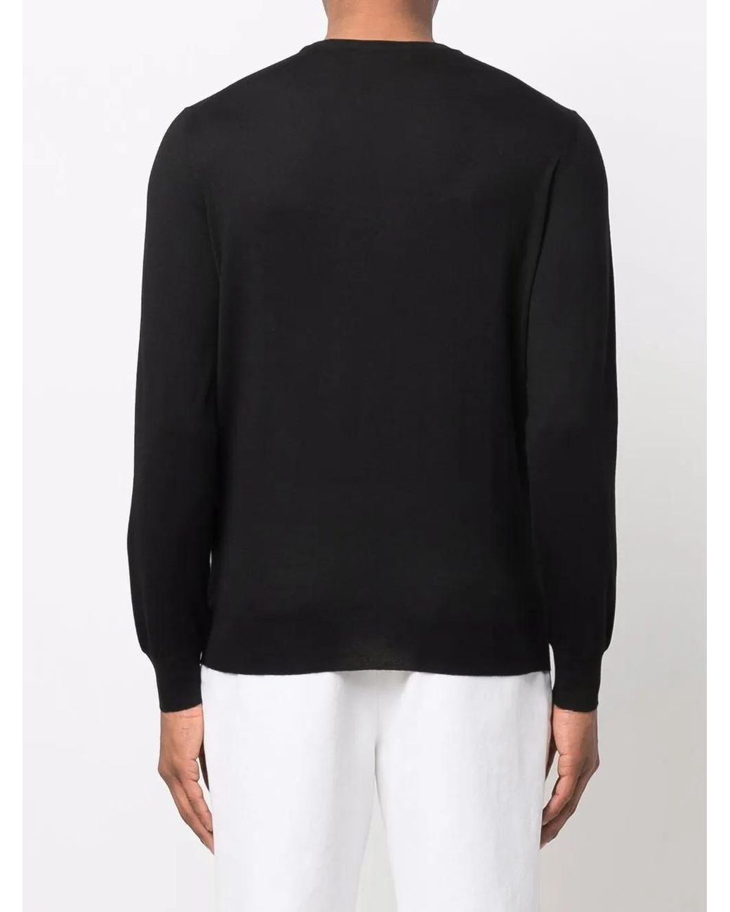 Mauro Ottaviani Black Round Neck Jumper for men