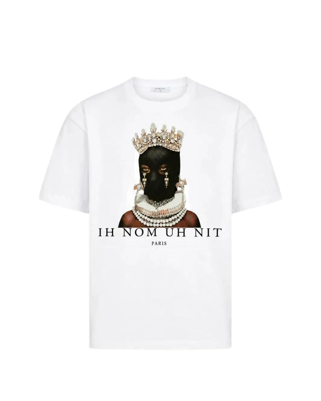 Ih Nom Uh Nit White Mask Queen Graphic-Print T-Shirt for men