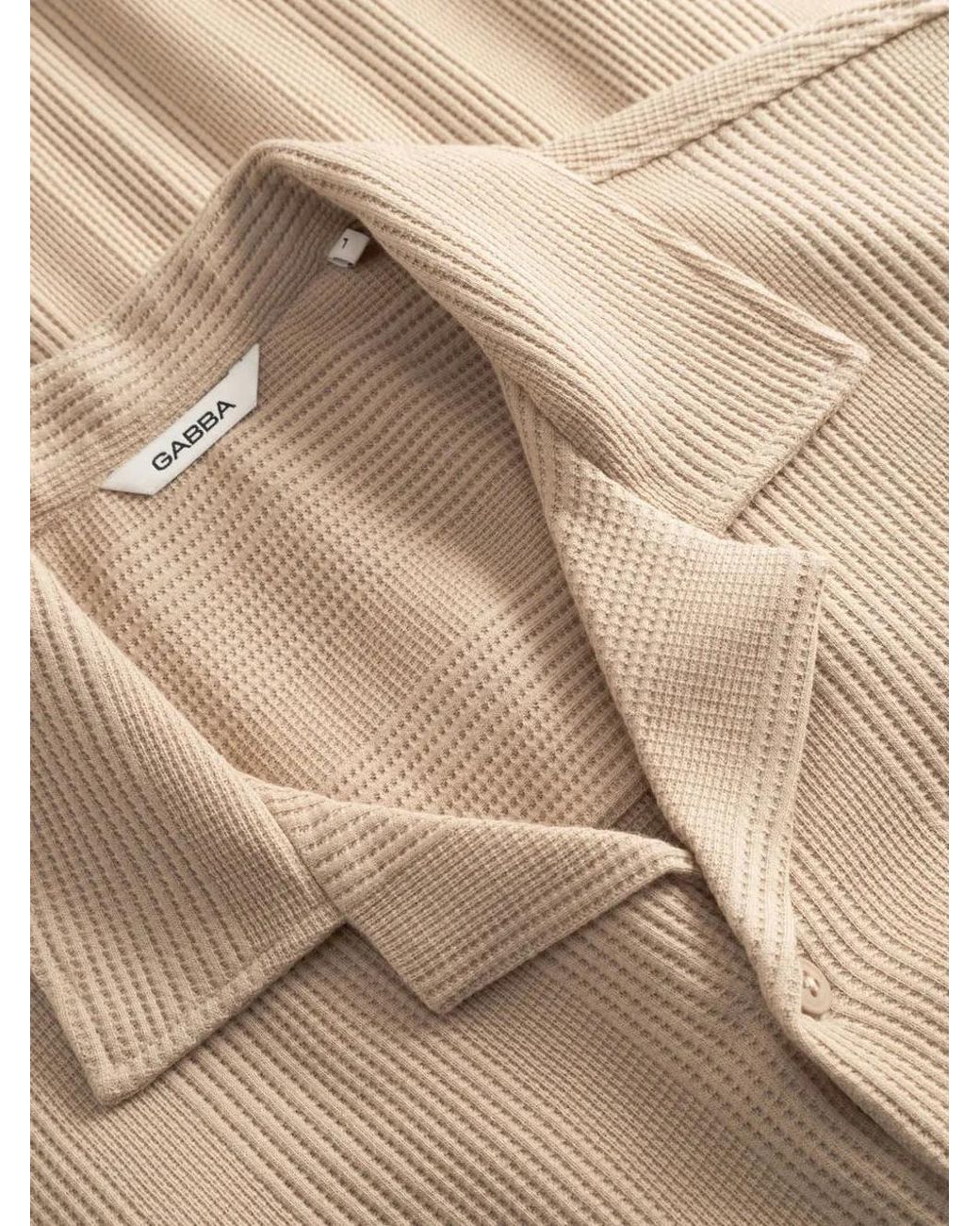 Gabba Natural Gabvalente Wup Waffle-Knit Shirt for men