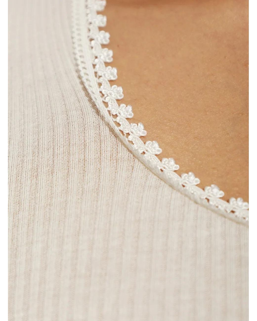 Chloé White Top With Decorative Finish