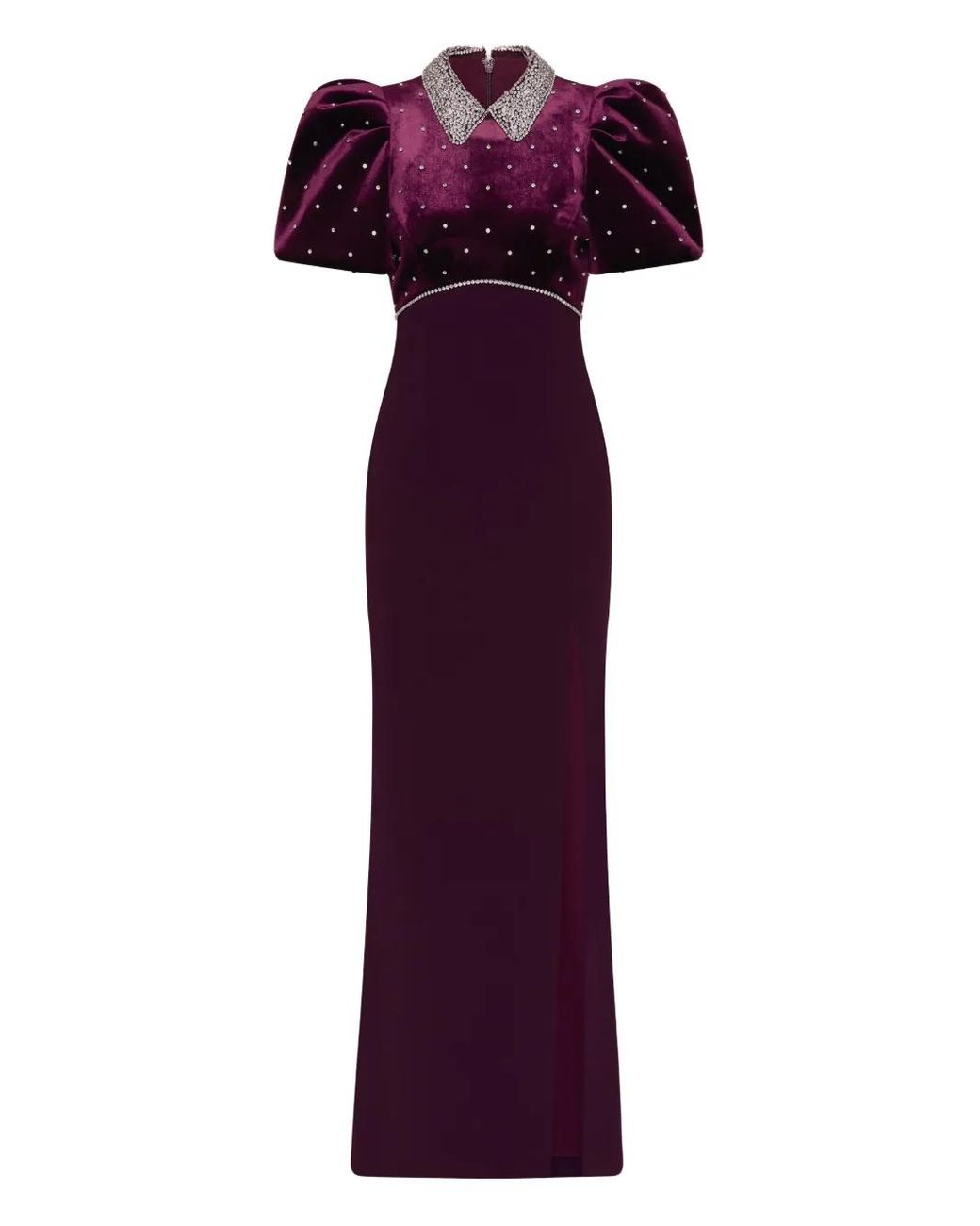 knee length dresses for ladies Purple Velvet Bare Shoulder Maxi Dress