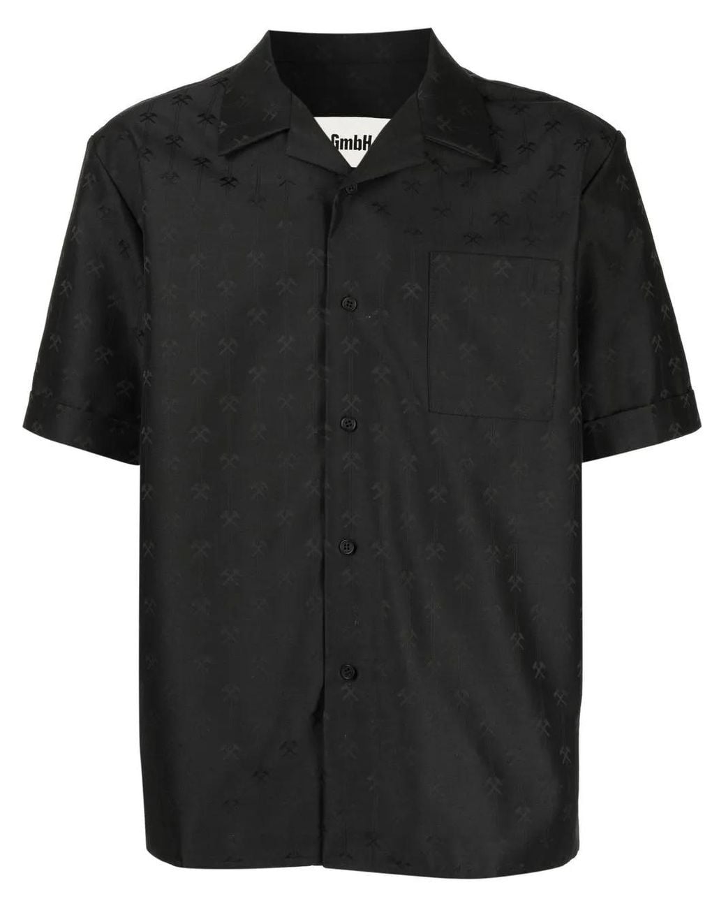 GmbH Black All-Over Logo Print Shirt for men
