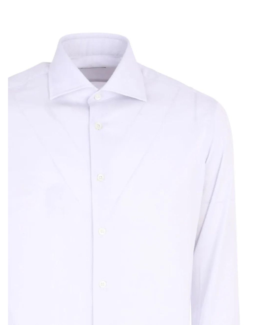 Tombolini White Pattern Button Shirt for men