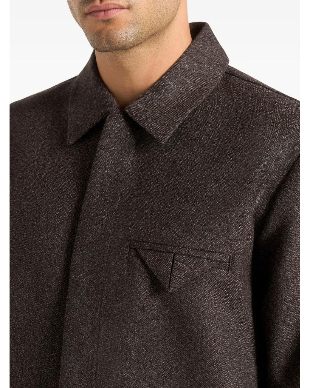 Manière De Voir Gray Elliot Melange Tailored Shirt for men