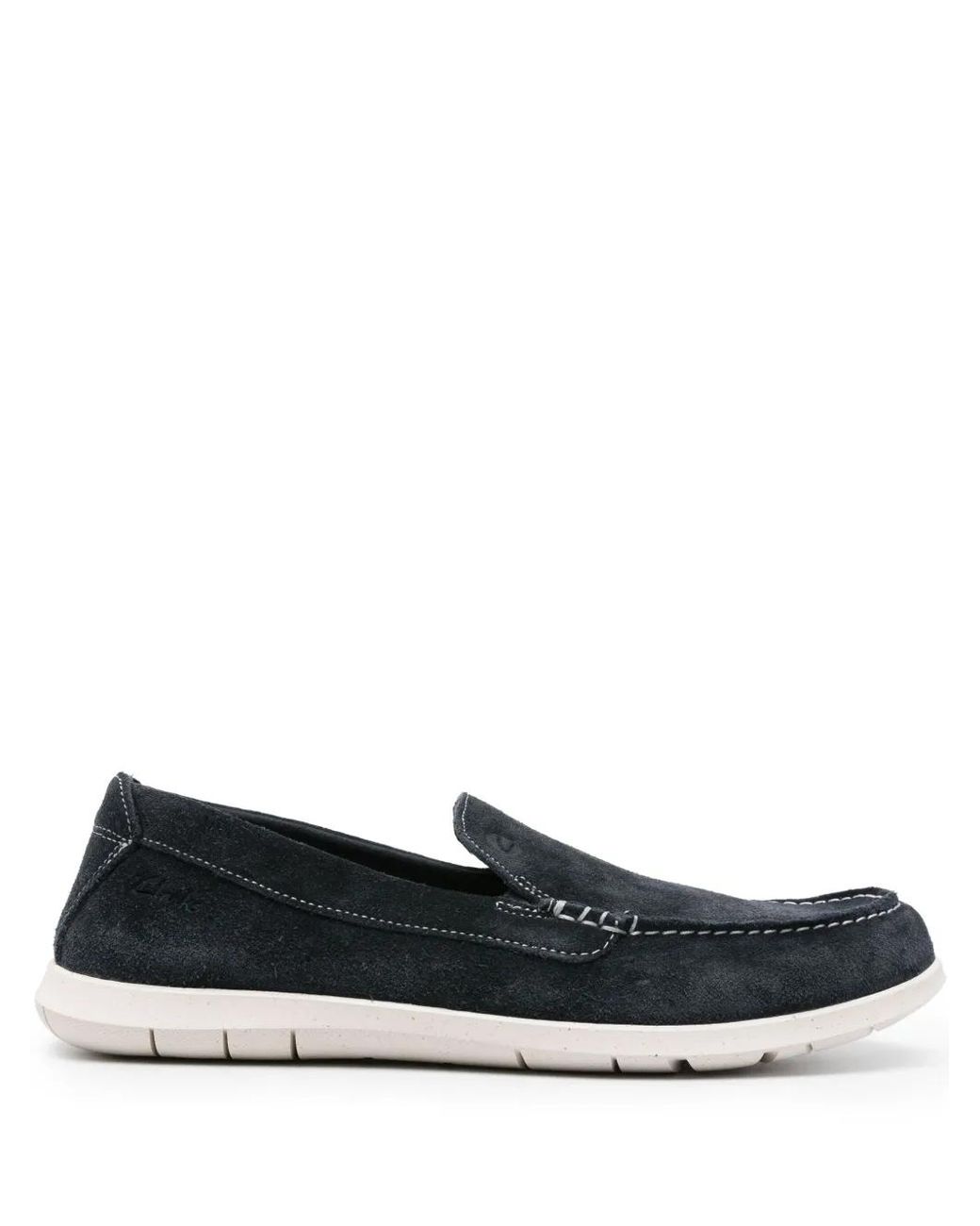 Clarks Blue Flexway Step Suede Loafers for men