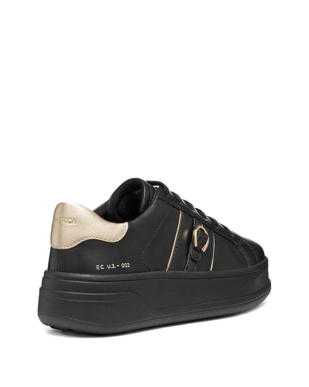 Geox Black Spherica Ecub Stripe Ring Trainers
