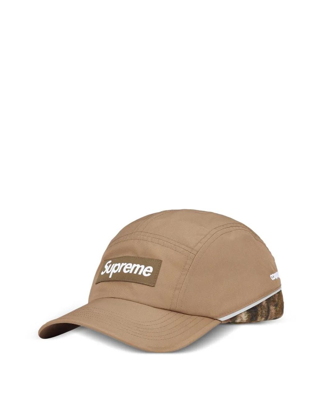 Supreme Brown Earflap Baseball Cap for men