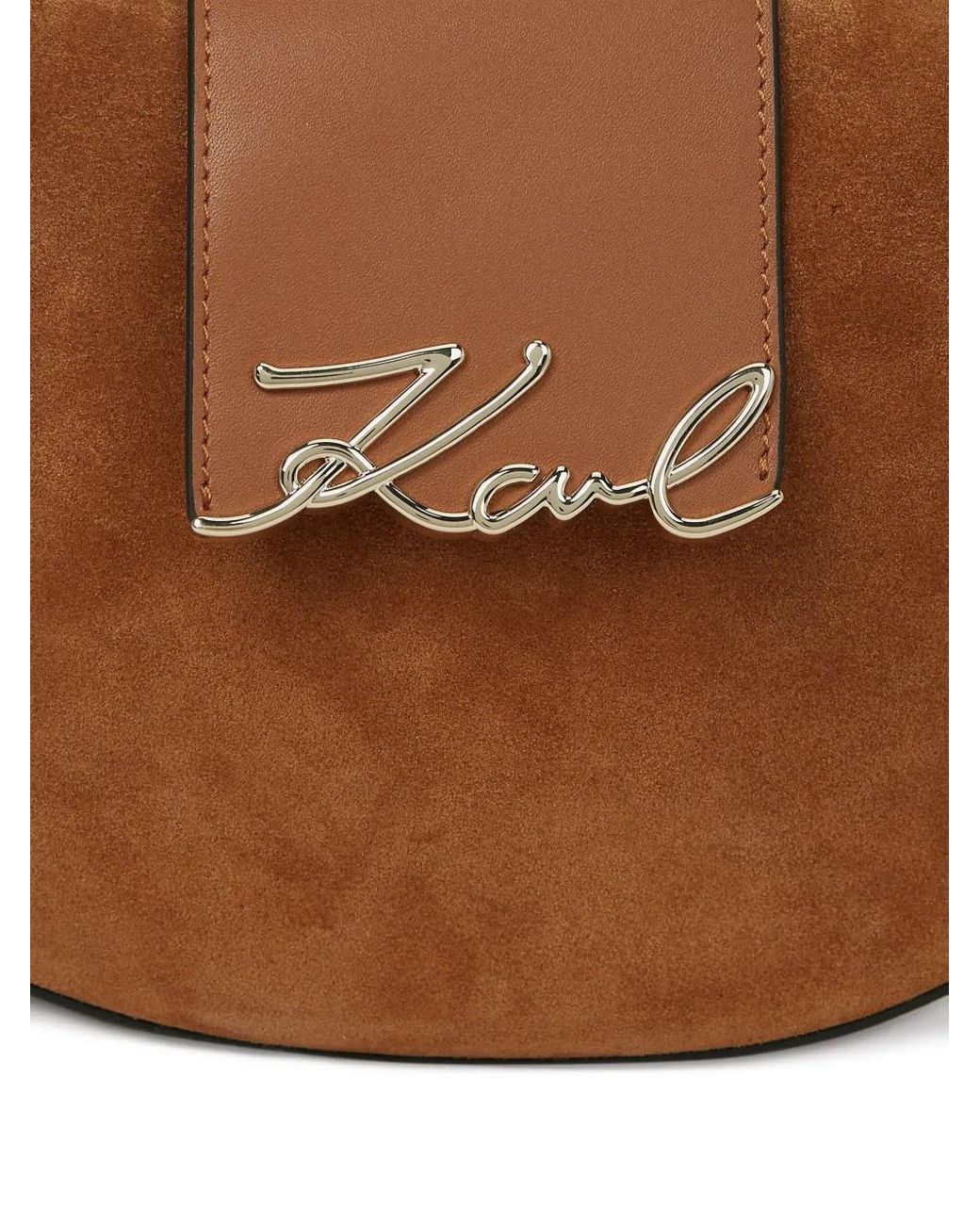 Karl Lagerfeld Brown K/Signature Shoulder Bag