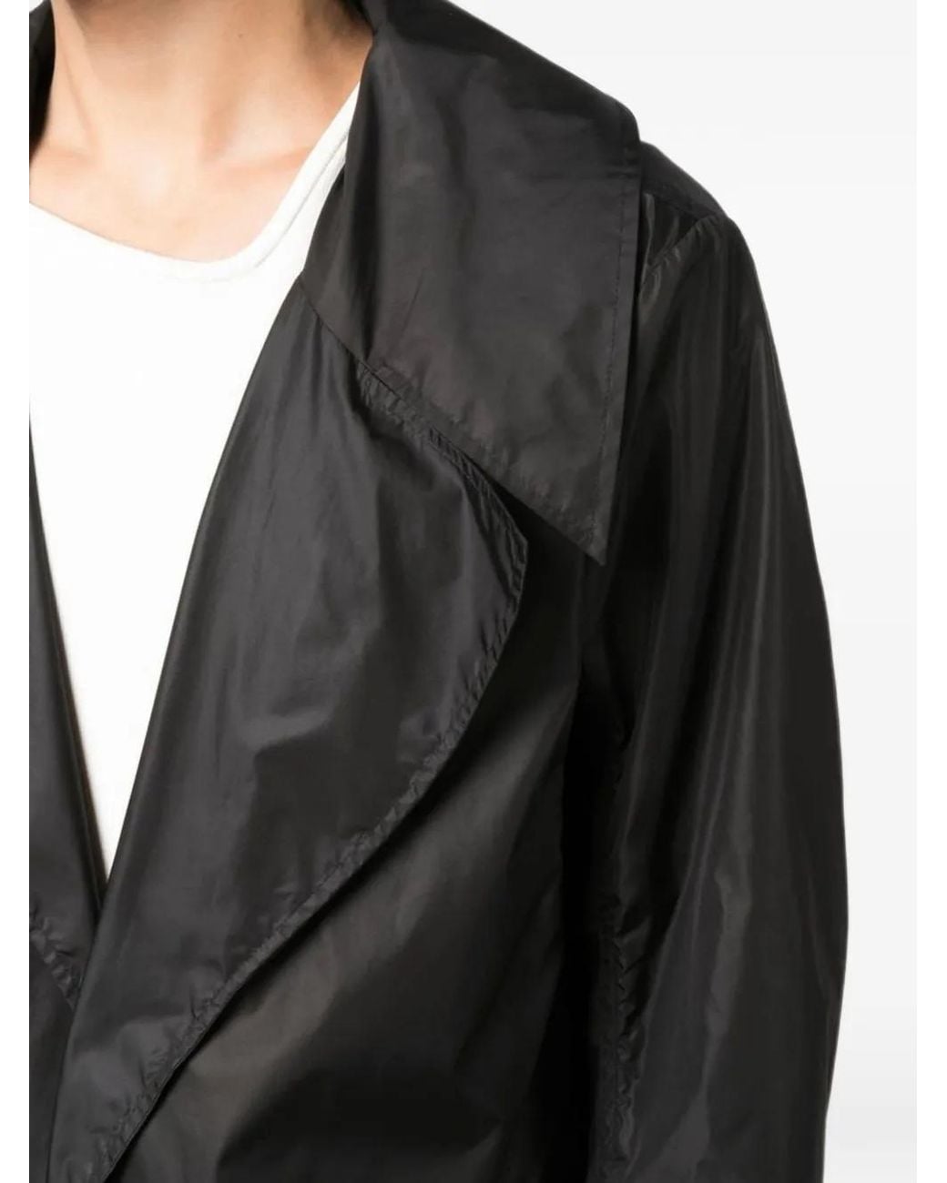 Tessitura Body Couture Black Belted Trench Coat for men