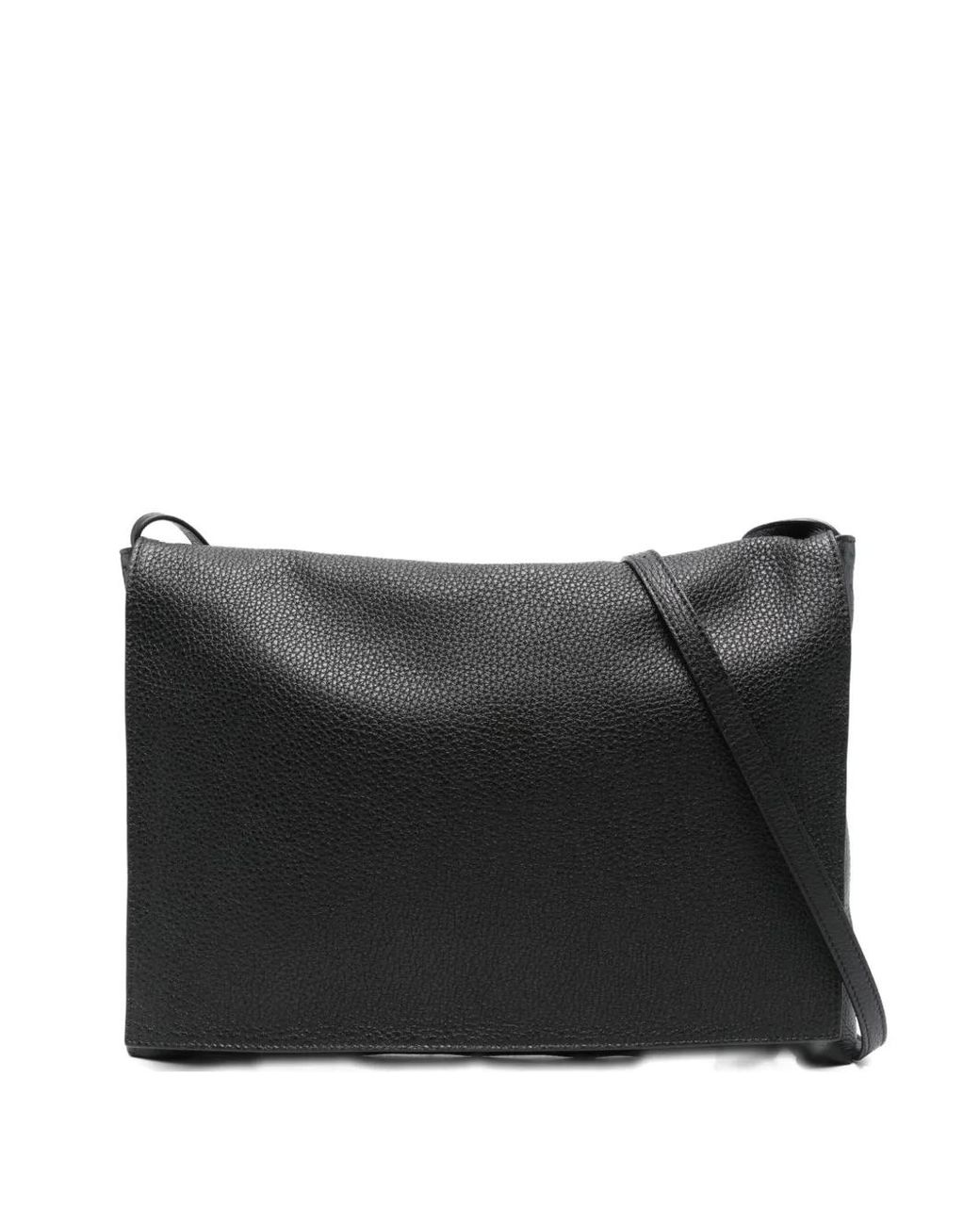The Row Black Leather Shoulder Bag
