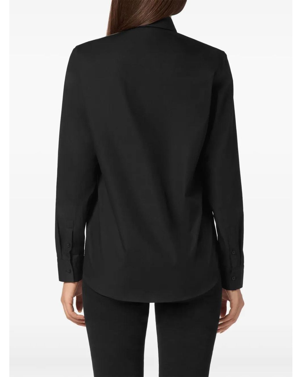 Philipp Plein Black Ls Iconic Plein Poplin Shirt