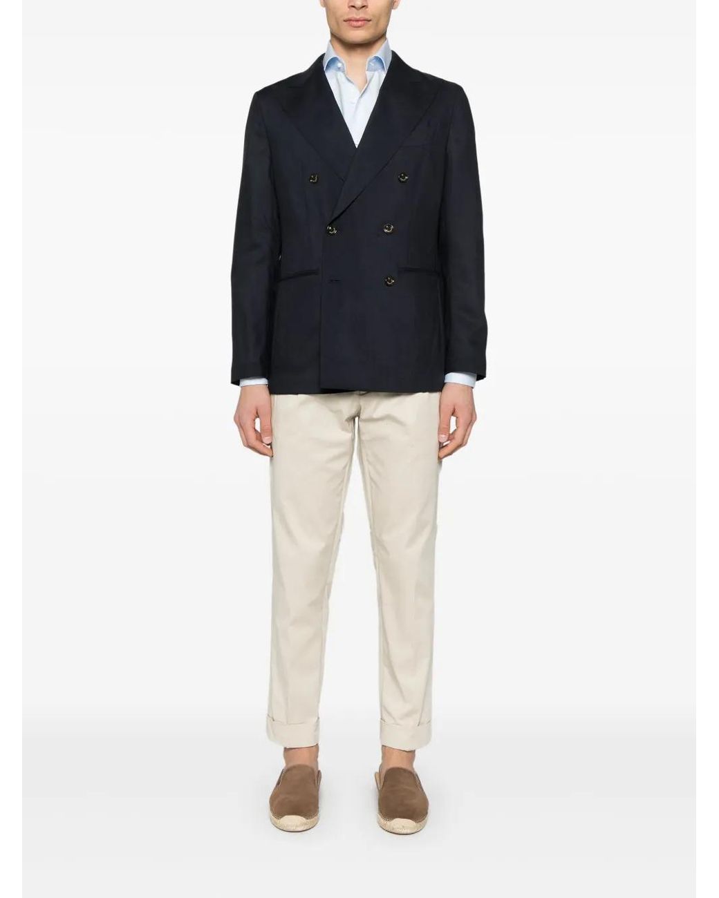 Montecore Blue Virgin Wool Blazer for men