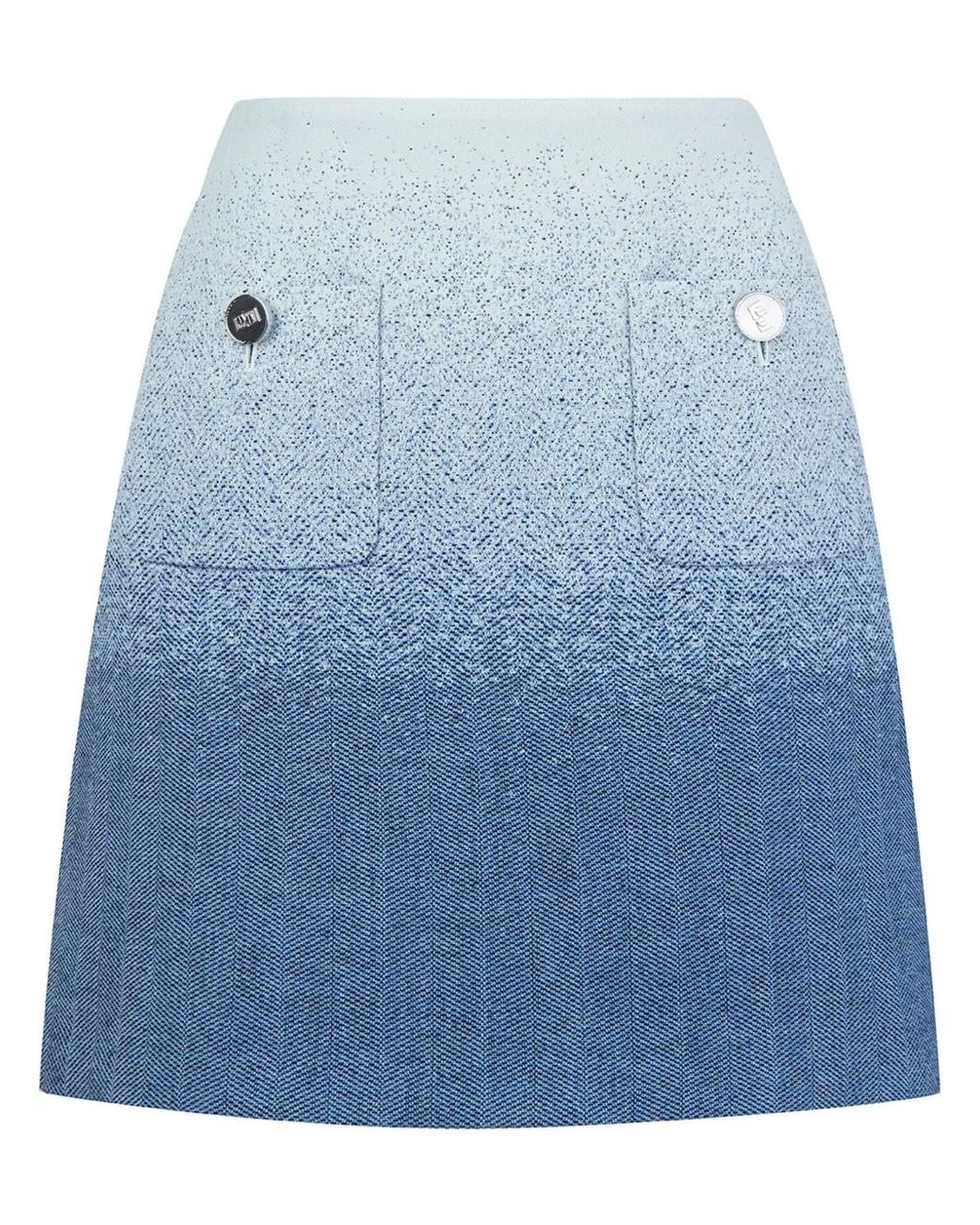 Ports 1961 Blue Gradient-Effect A-Line Skirt