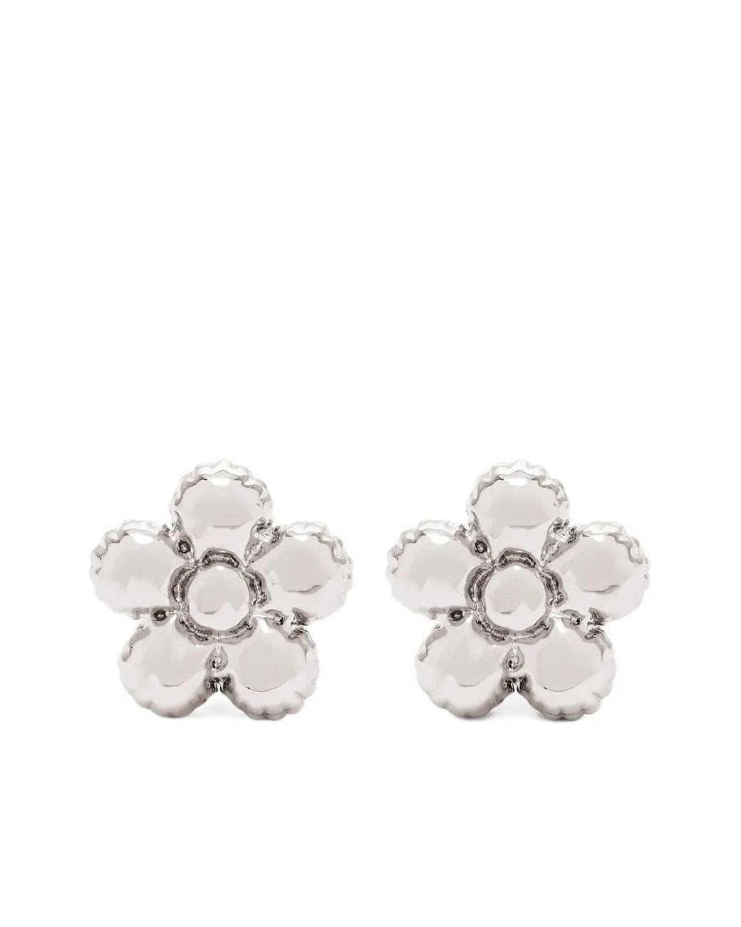 Marc Jacobs White Daisy Balloon Stud Earrings