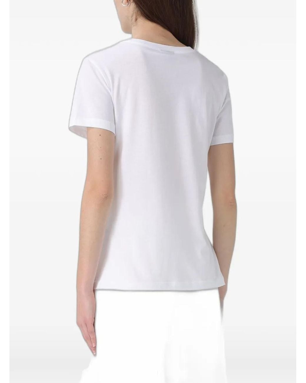 ARMANI EXCHANGE White Rhinestone-Embellished T-Shirt
