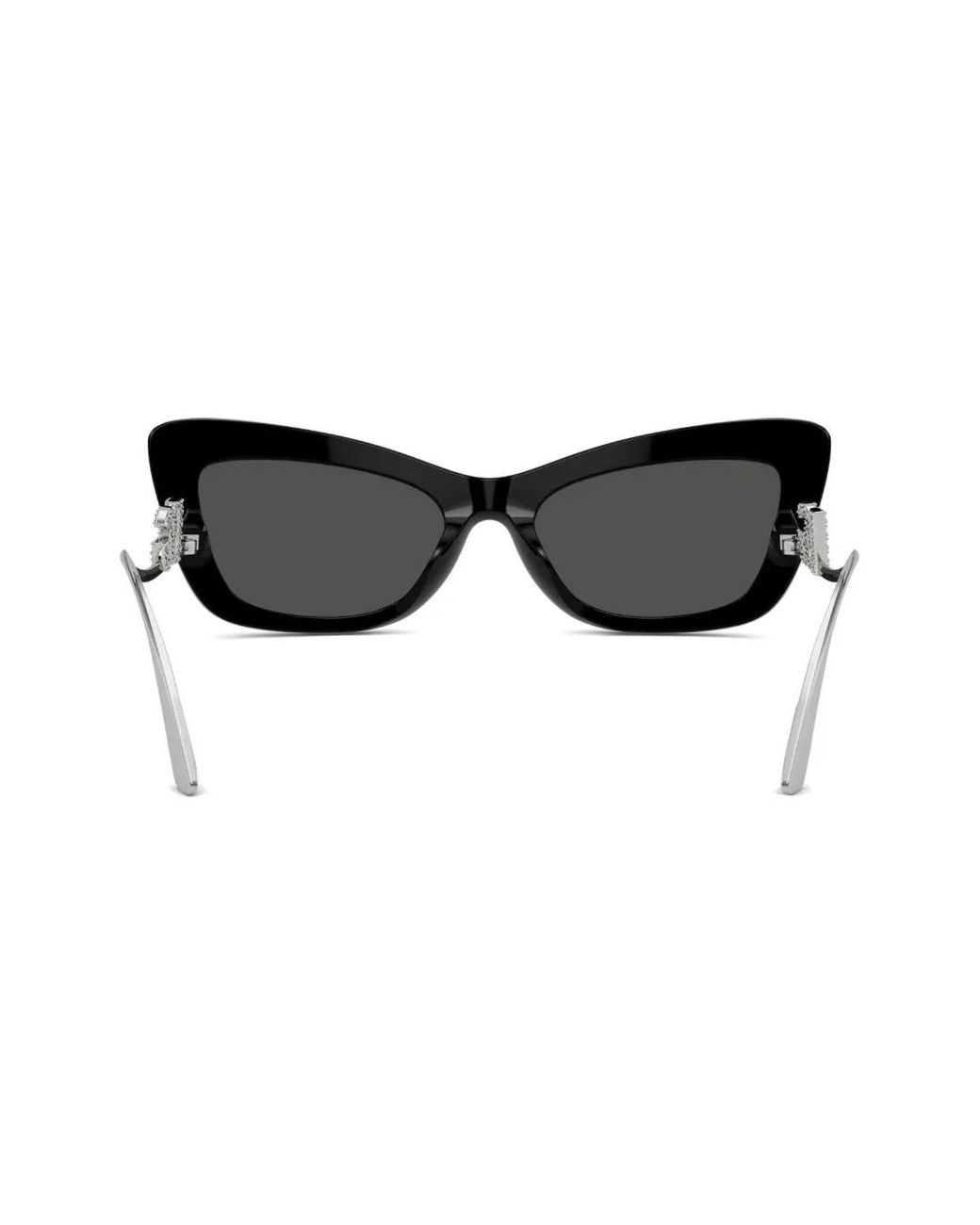 Dolce & Gabbana Black Crystal Cat-Eye Sunglasses