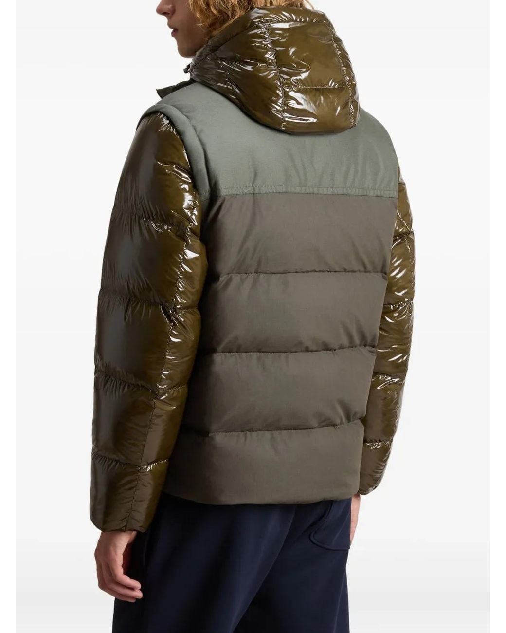 Woolrich Green Convertible Puffer Jacket for men