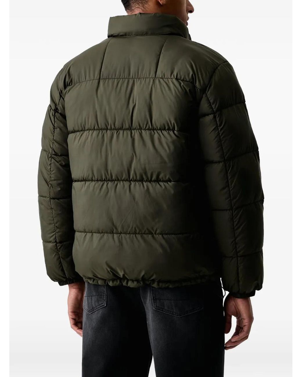 Levi's Black Quilted Logo-Patch Jacket for men
