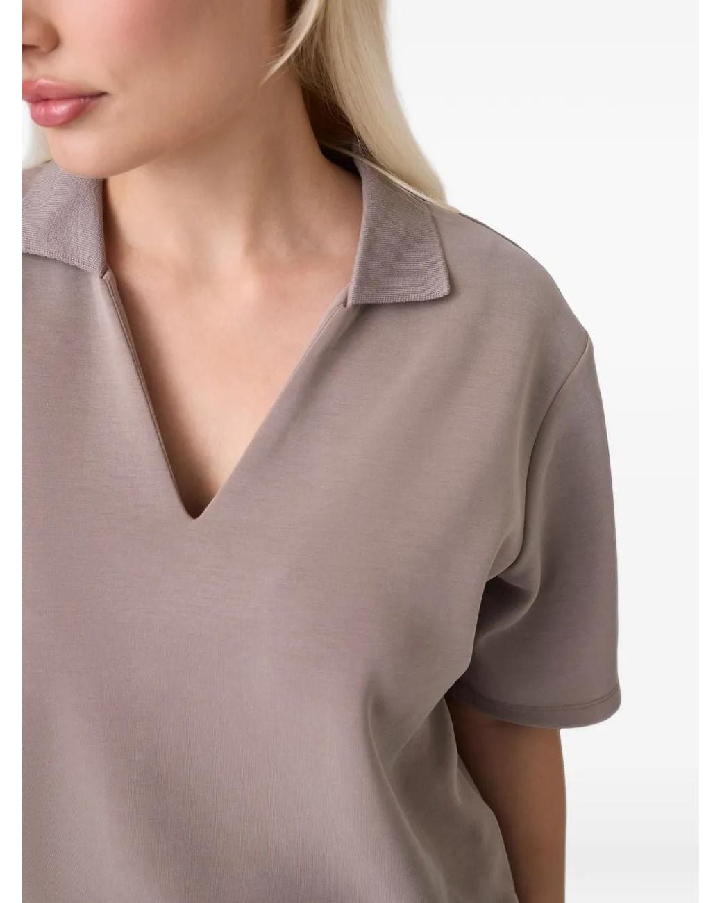 Guess Gray Polo Knit Top