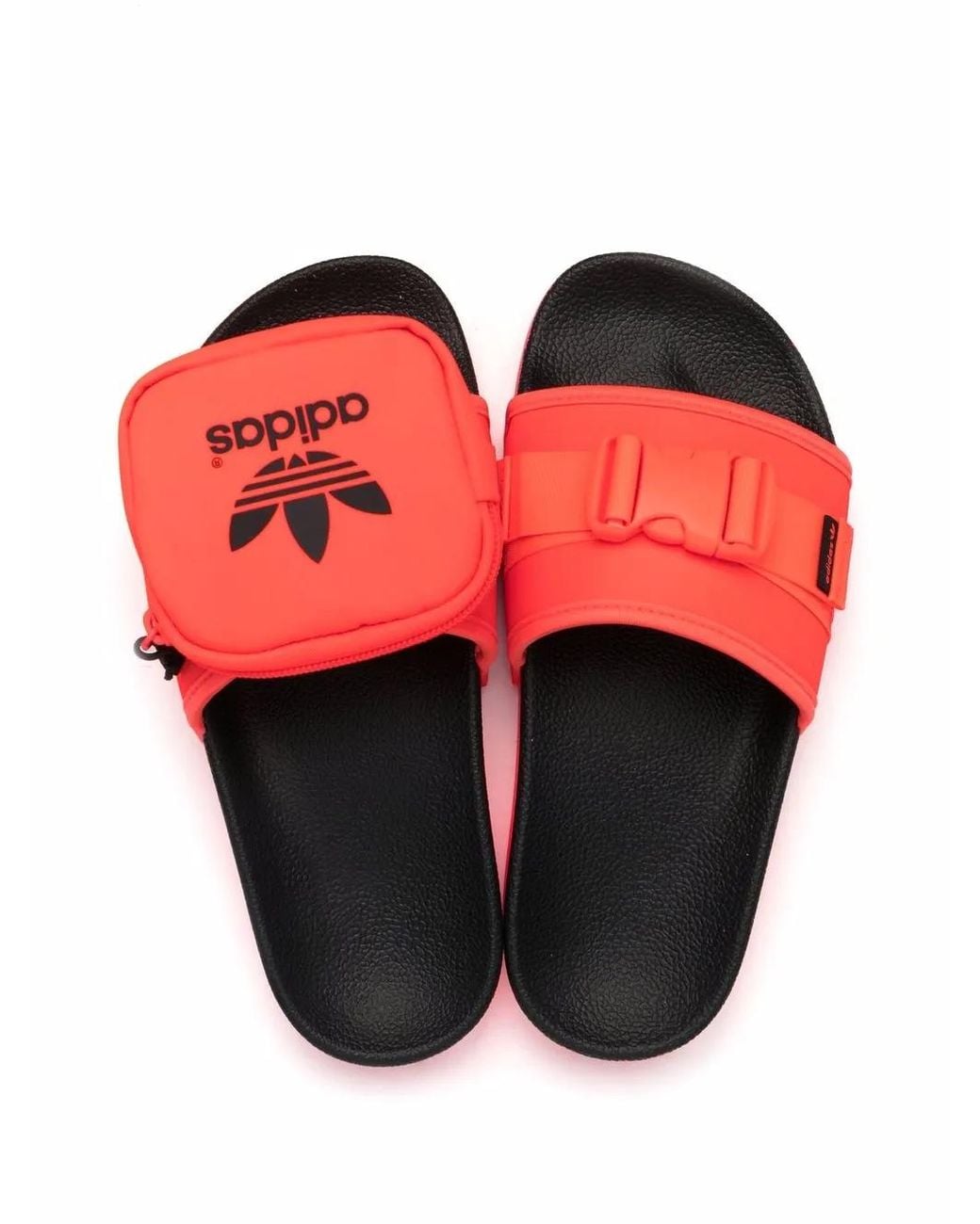 Adidas Red Claquettes Pouchylette