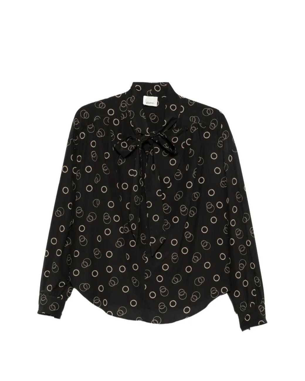 Isabel Marant Black Blouse À Motif D'Anneaux