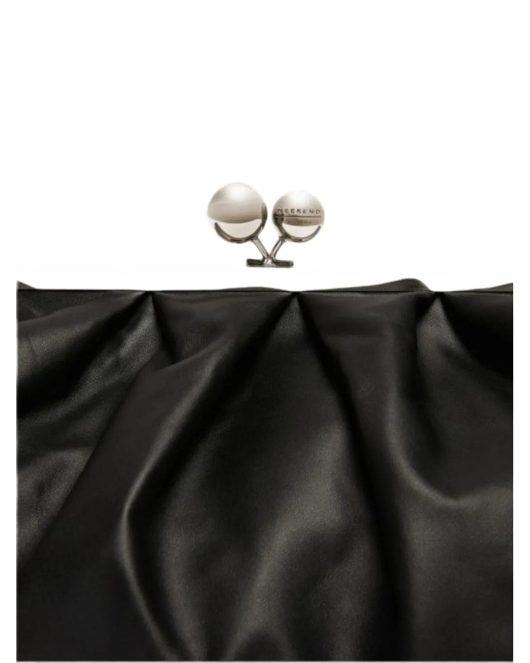 Weekend by Maxmara Black Large Sheepskin Pasticcino Bag