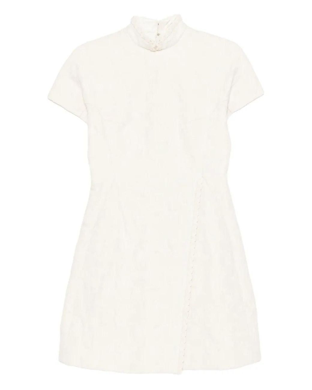 Shiatzy Chen White Scape-Of-Curve Printed Dress