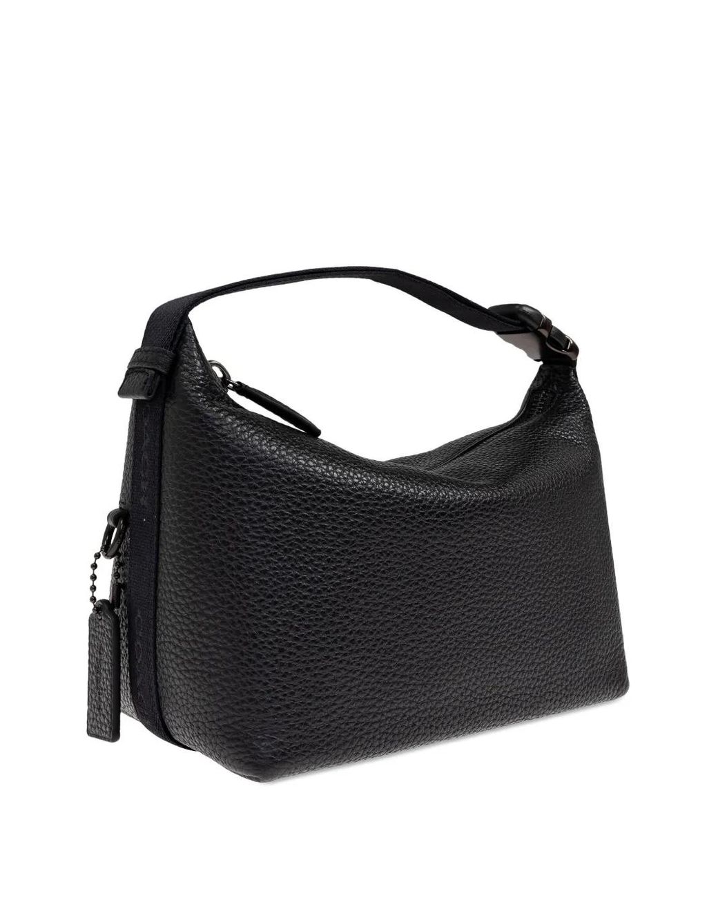 COACH Black Pebble Leather Top-Handle Bag for men