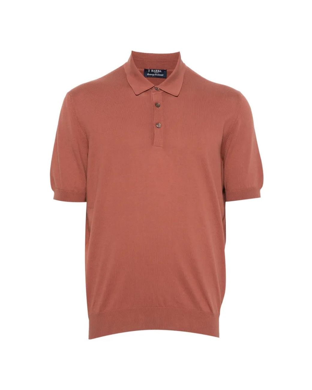 Barba Napoli Red Short-Sleeve Polo Shirt for men