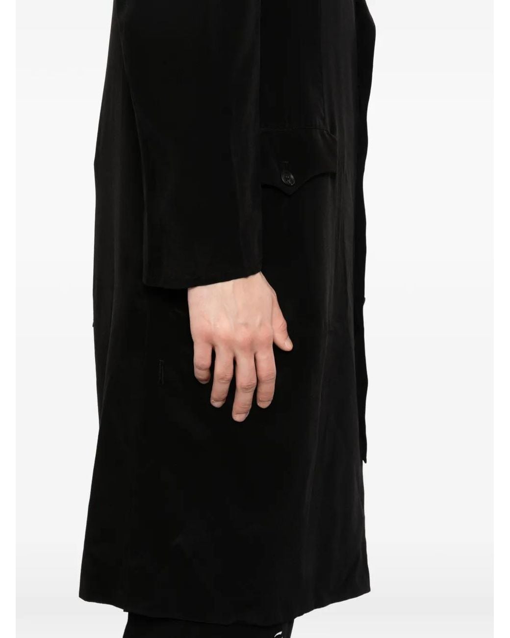 Yohji Yamamoto Black Asymmetric Hem Jacket for men