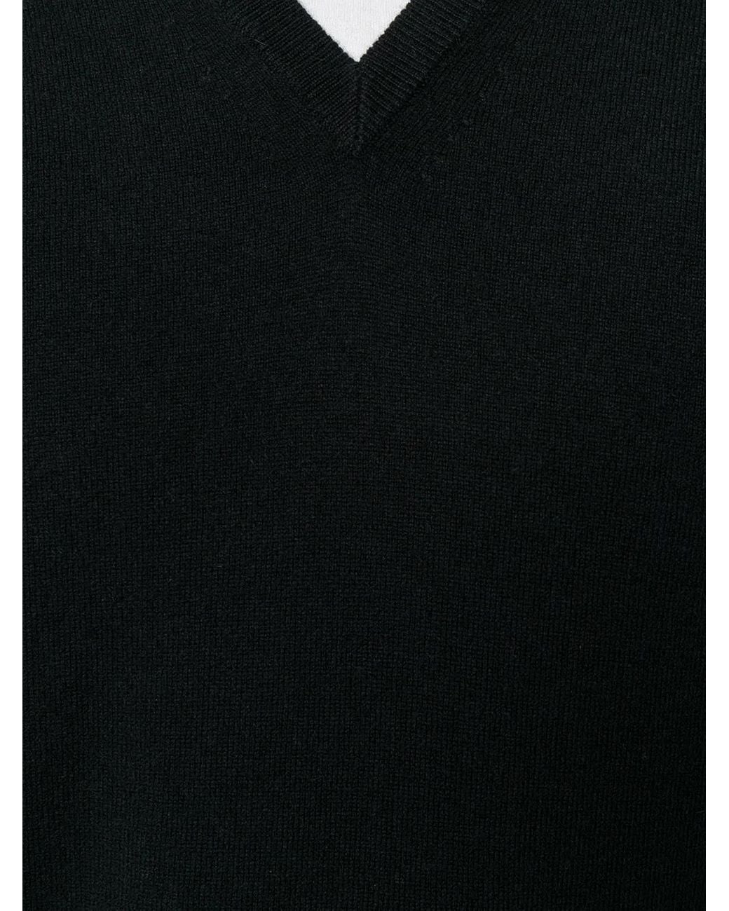N.Peal Cashmere Black Cashmere The Burlington Jumper for men