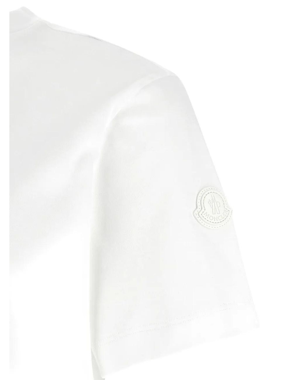 Camiseta Con Parche Del Logo Moncler de hombre de color White