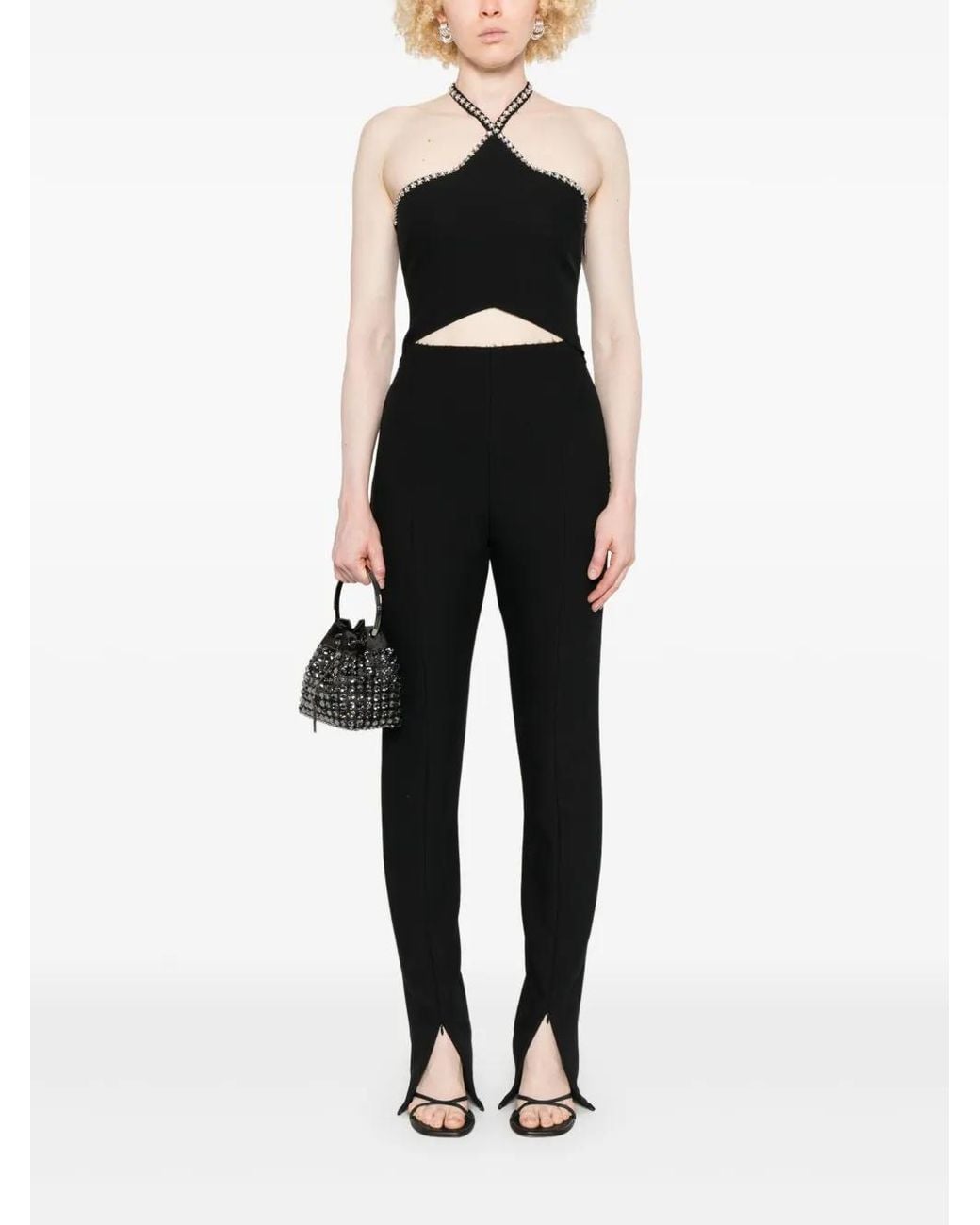 MSGM Black Embellished Jumpsuit