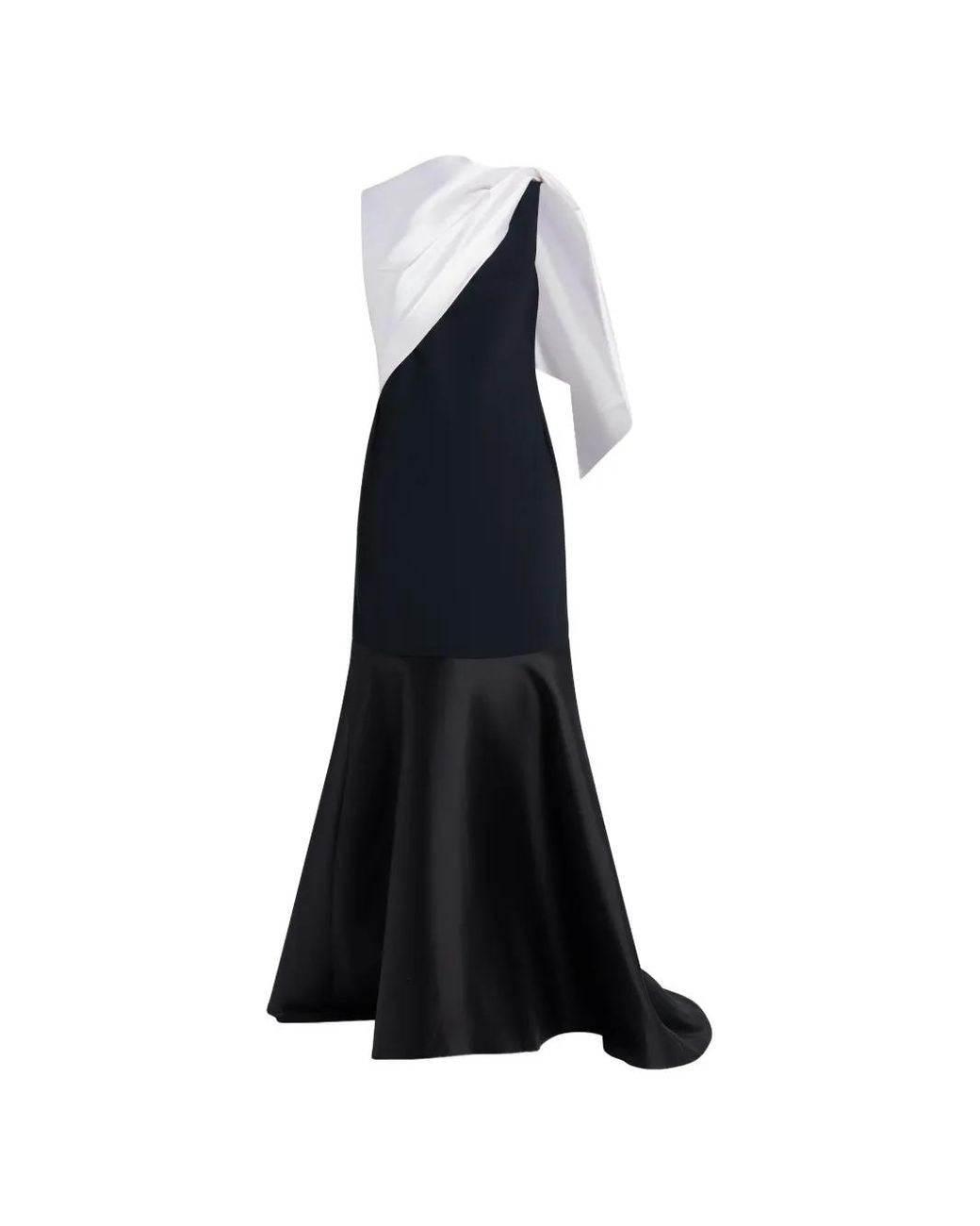 Greta Constantine White Draped Gown Dress