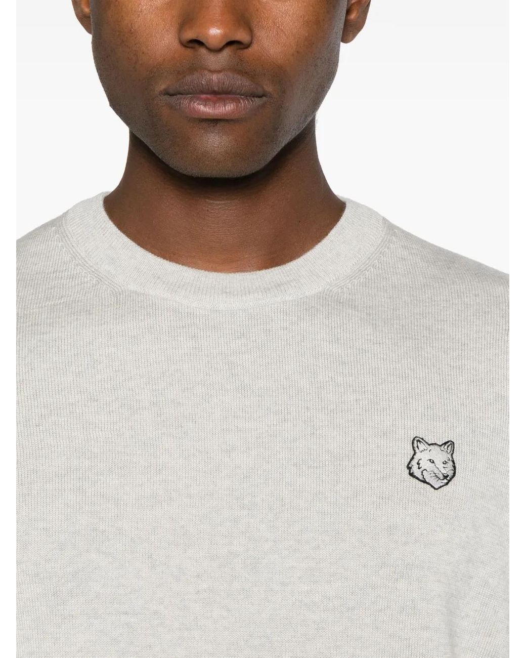 Jersey Con Parche Del Logo Maison Kitsuné de hombre de color White