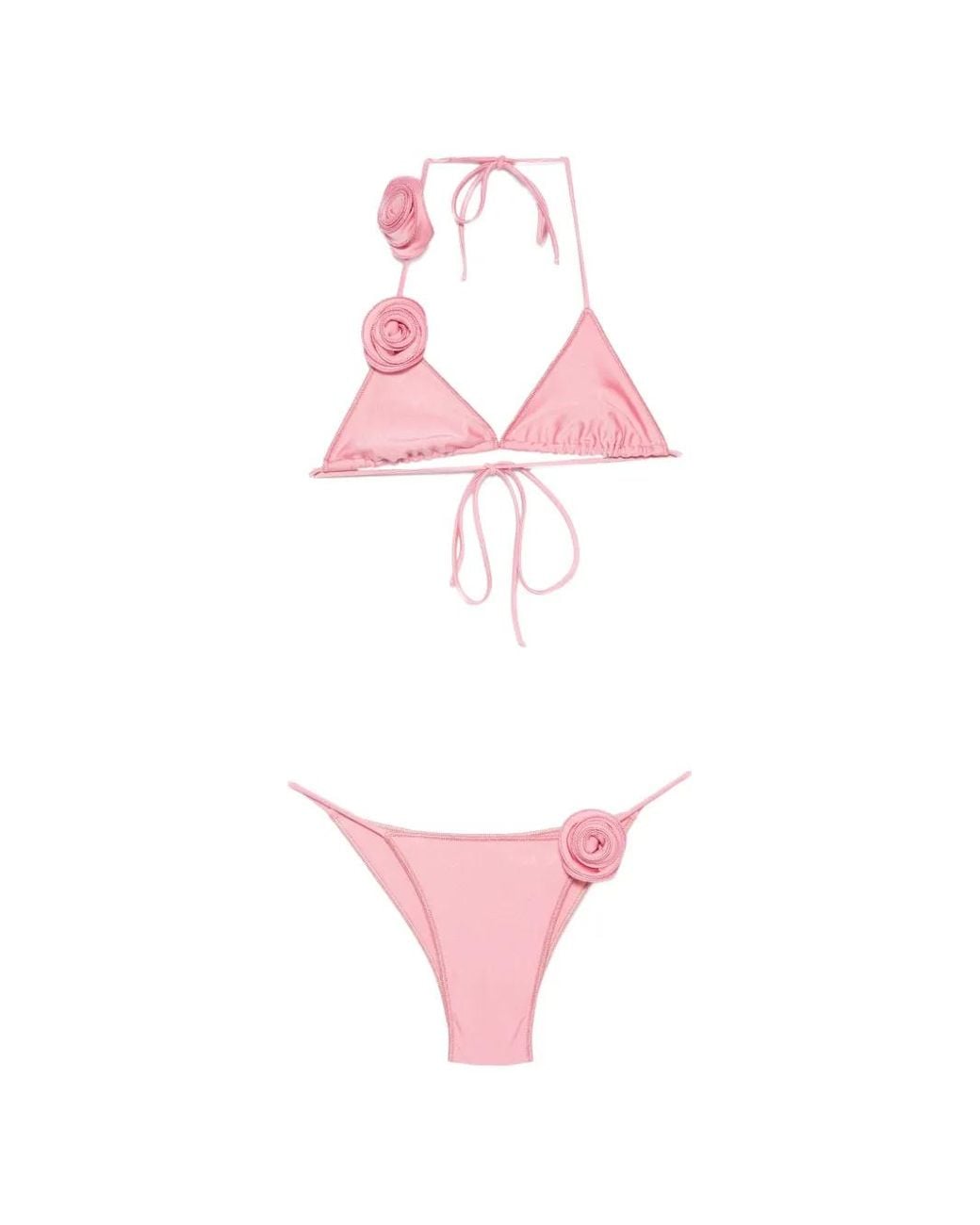 LaRevêche Pink Ashar Flower-Appliqué Bikini