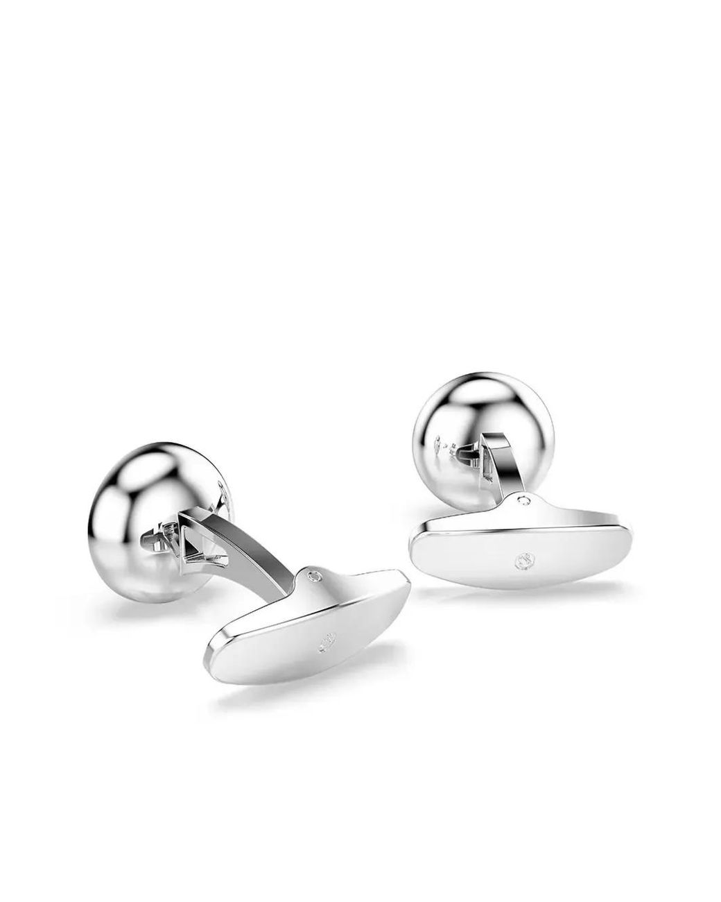 Swarovski White Bouton De Manchette En Cristal for men