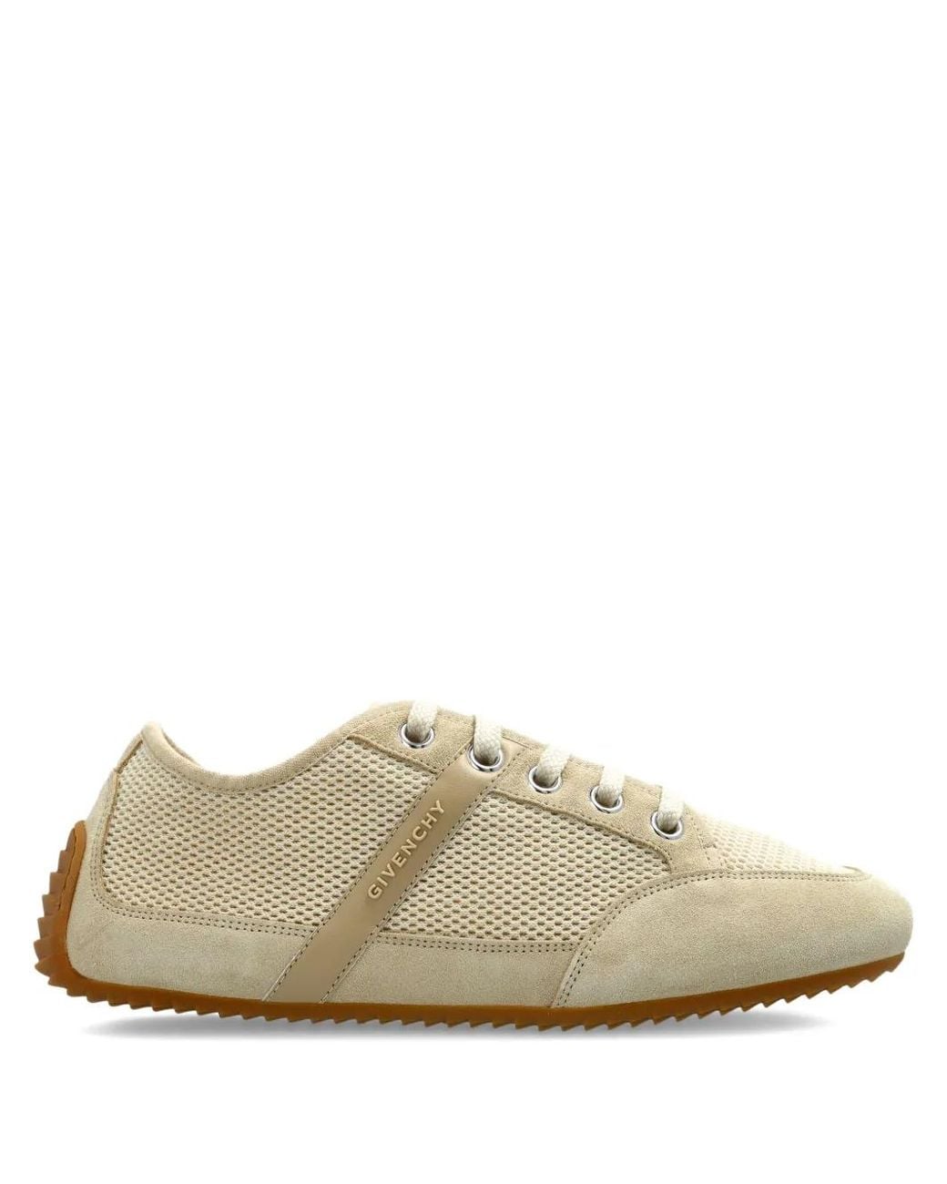 Givenchy White Mesh Suede Sneakers