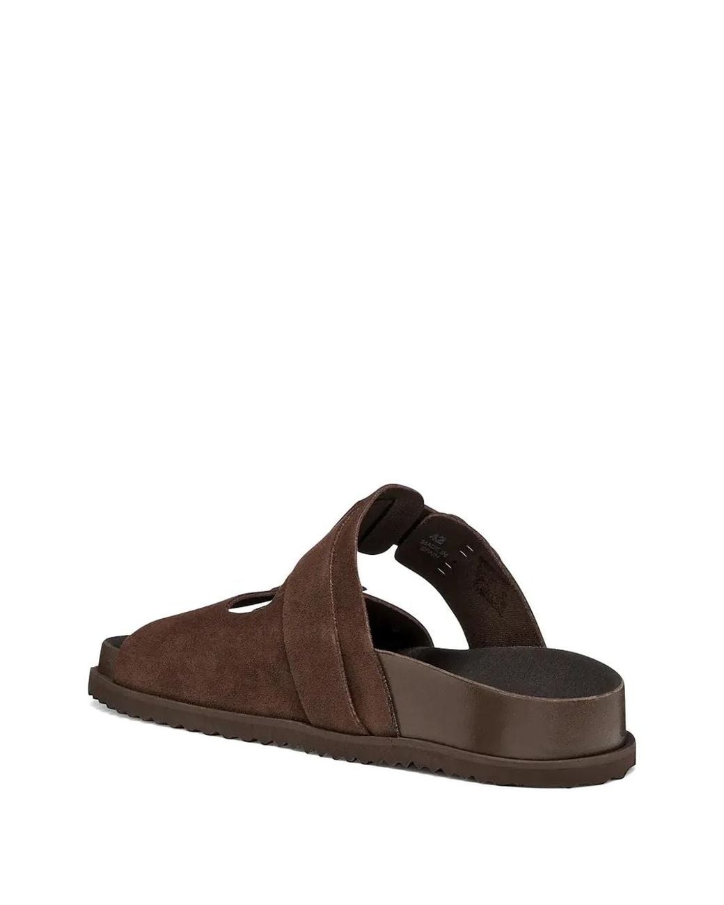 Geox Brown Parnaiba Buckle-Fastening Leather Sandals for men