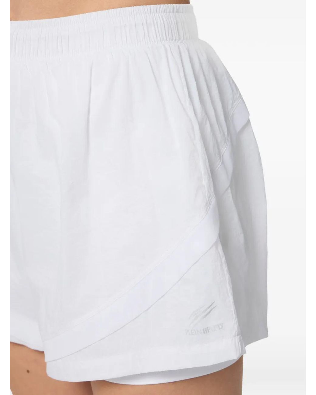 Philipp Plein White Elasticated-Waist Shorts