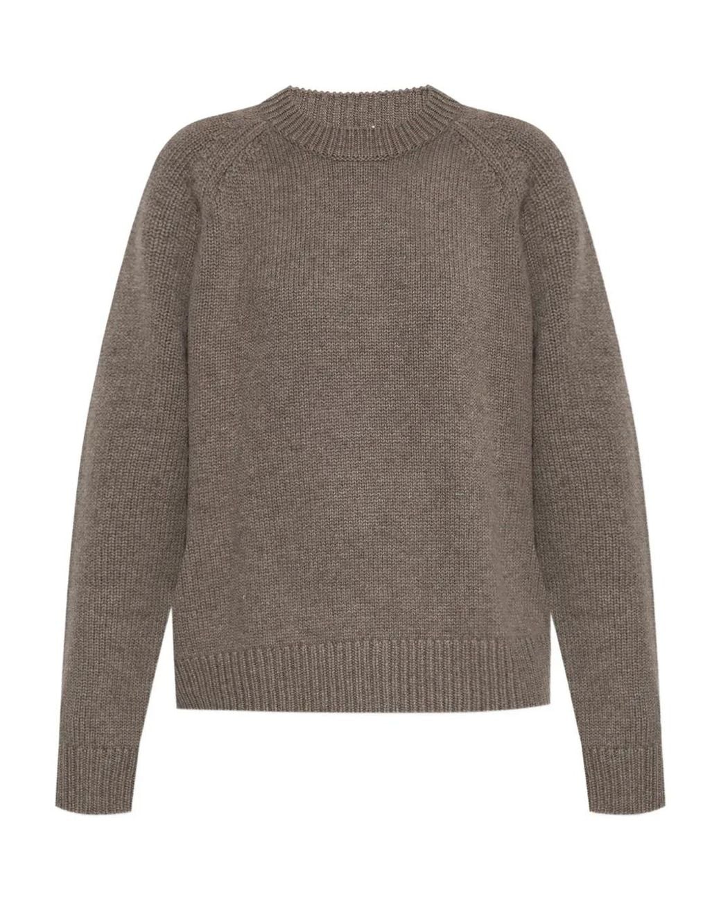 Lisa Yang Gray Anine Ribbed-Knit Sweater